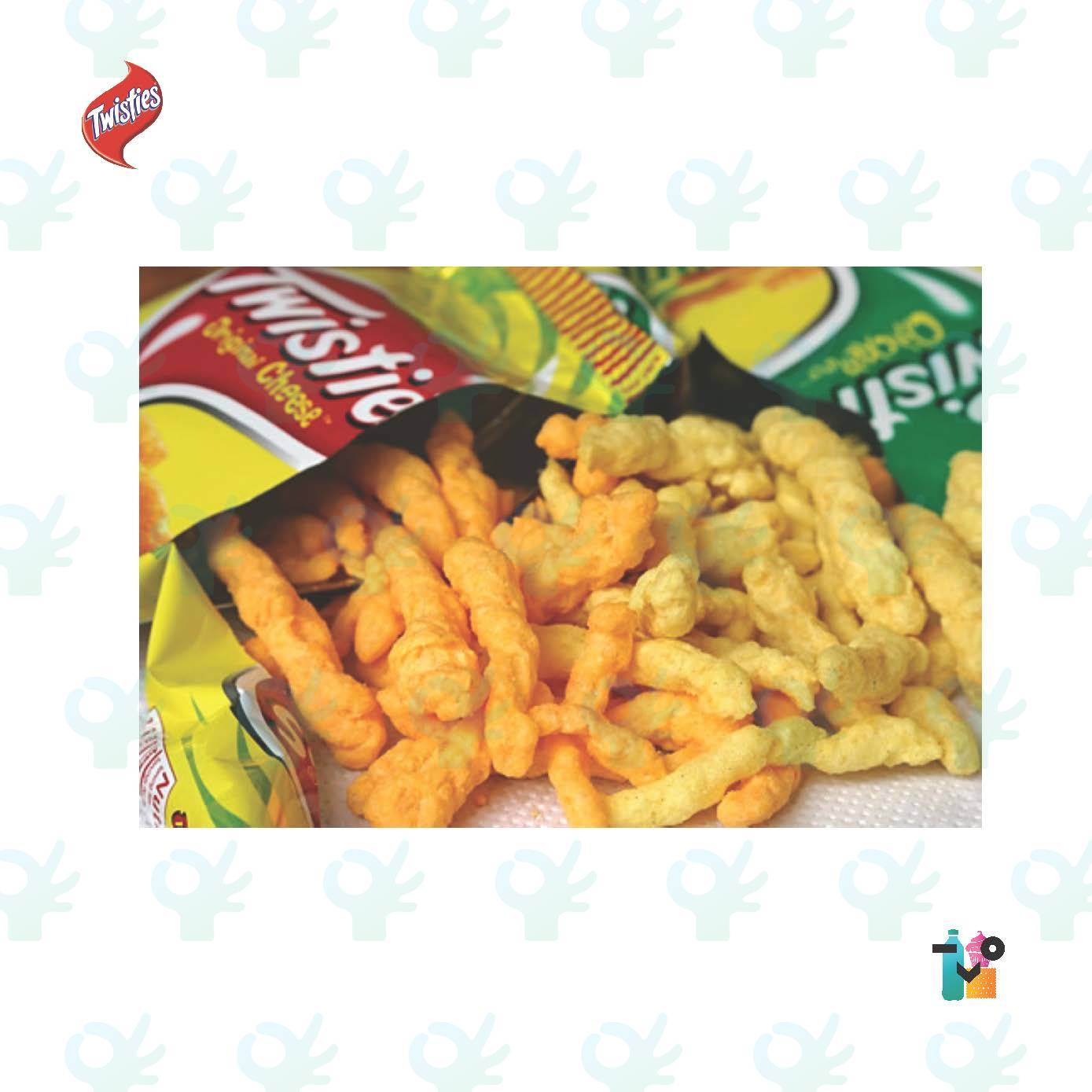 Ofiskita Twisties Flavoured Corn Snacks Roast Chicken Dance/Cheeky Cheddar Cheese/Cherry